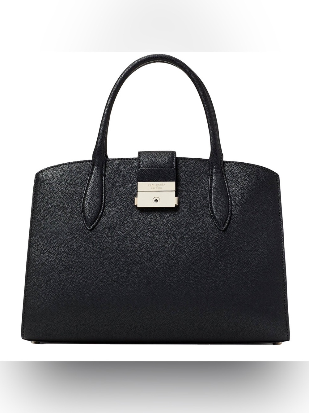 Kate Spade Voyage Medium Satchel Black Textured Leather Handbag -‎ No Strap